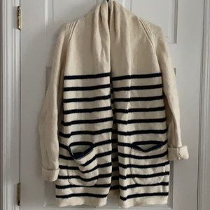 J.Crew Striped oversized cardigan
